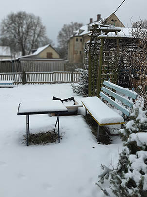 Garten im Winter